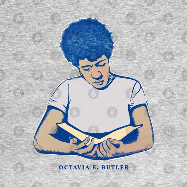 Octavia E. Butler Reading A Book by Huge Potato
